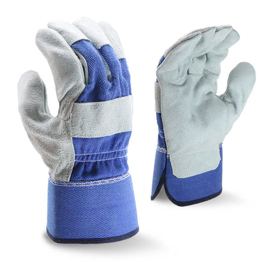 Leather Work Gloves With Heavy Duty Reinforced Palms